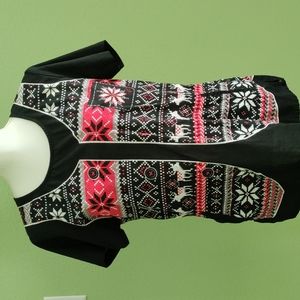 koi Ugly Christmas Sweater scrub top